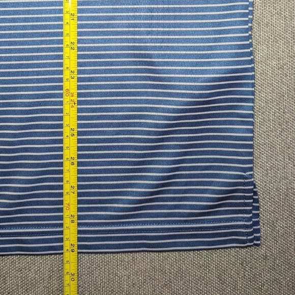 PGA TOUR GOLF BLUE STRIPED POLO MENS LARGE - Picture 5 of 6